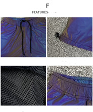 Load image into Gallery viewer, Shiny colorful reflective shorts