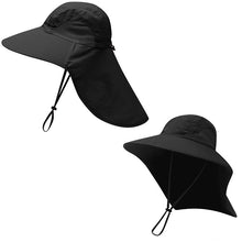 Load image into Gallery viewer, Wide Brim Sun Hat with Neck Flap