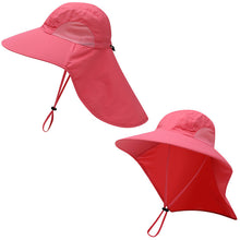 Load image into Gallery viewer, Wide Brim Sun Hat with Neck Flap