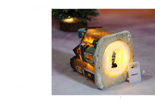 Load image into Gallery viewer, 2 Pack Christmas decorated resin illuminated cabin