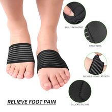 Load image into Gallery viewer, 1pair Shockproof Pain Relief Arch Pad Magnet Massage Elastic Band Soft