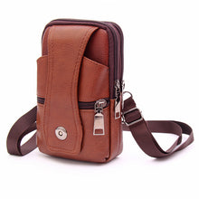 Load image into Gallery viewer, Fashion Men PU Leather Waist Bag, Multifunction Fanny Pack, Large Capacity Belt Bag