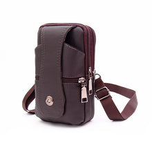 Load image into Gallery viewer, Fashion Men PU Leather Waist Bag, Multifunction Fanny Pack, Large Capacity Belt Bag