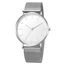 Load image into Gallery viewer, Classic Black Ultra Thin Stainless Steel Mesh Belt Quartz Wrist Watch