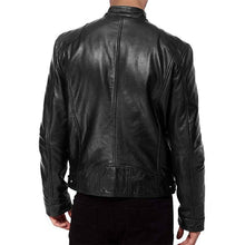 Load image into Gallery viewer, Mens Fashion PU Leather Slim Fit Stand Collar Jacket