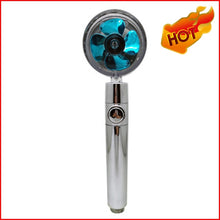 Load image into Gallery viewer, Shower Head Water Saving Flow 360 Degrees Rotating With Small Fan