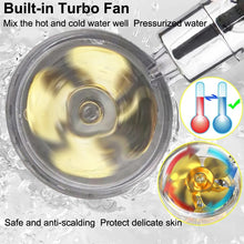 Load image into Gallery viewer, Shower Head Water Saving Flow 360 Degrees Rotating With Small Fan