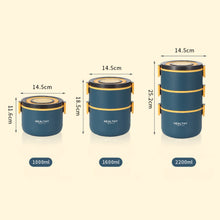 Load image into Gallery viewer, Multiple Layers Stainless Steel Thermal Lunch Box