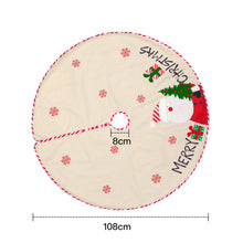 Load image into Gallery viewer, Santa Claus Snowman Christmas Tree Skirt