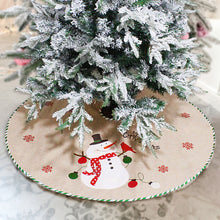 Load image into Gallery viewer, Santa Claus Snowman Christmas Tree Skirt