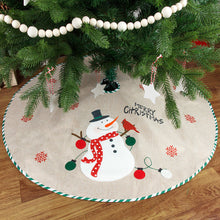 Load image into Gallery viewer, Santa Claus Snowman Christmas Tree Skirt