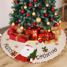 Load image into Gallery viewer, Santa Claus Snowman Christmas Tree Skirt