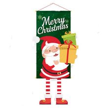 Load image into Gallery viewer, Merry Christmas Ornament Santa Claus Banner Flag Door Window Hanging Xmas Decor