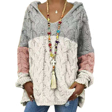 Load image into Gallery viewer, New Women's Warm Hooded Long-sleeved Knitted Sweater Cardigan