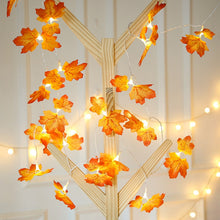 Load image into Gallery viewer, Artificial Autumn Maple Leaves Garland Led Fairy Lights