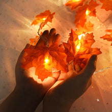 Load image into Gallery viewer, Artificial Autumn Maple Leaves Garland Led Fairy Lights
