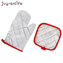 Load image into Gallery viewer, 2pcs/set Christmas Baking Anti-Hot Gloves Pad Oven Dining BBQ Kitchen Mat