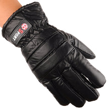 Load image into Gallery viewer, Mens PU Leather Winter Warm Mittens Outdoor Windproof Gloves