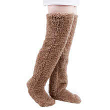Load image into Gallery viewer, Over Knee High Fuzzy Socks