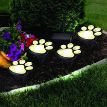 Load image into Gallery viewer, 4pcs LED Solar Light Outdoor Street Light Solar Cat Animal Paw Print Light