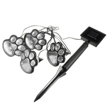 Load image into Gallery viewer, 4pcs LED Solar Light Outdoor Street Light Solar Cat Animal Paw Print Light