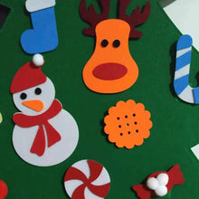 Load image into Gallery viewer, DIY Felt Christmas Tree Set with 29 Pcs Ornaments