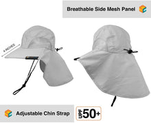 Load image into Gallery viewer, Wide Brim Sun Hat with Neck Flap