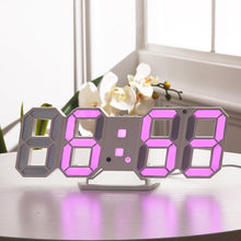 Load image into Gallery viewer, 3D Large LED Digital Wall Clock Date Time Celsius Nightlight