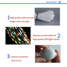 Load image into Gallery viewer, 2 Pair Shine LED 8 Color Change Luminescent Shoelace