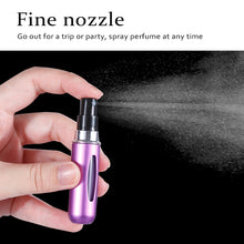 Load image into Gallery viewer, 8ML Mini Small Perfume Refillable Bottle Portable Aluminum Atomizer