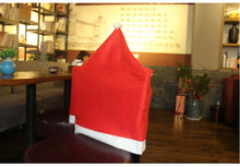 Load image into Gallery viewer, Christmas seat cover Christmas decorations Restaurant chair back decoration