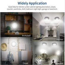 Load image into Gallery viewer, 1/3 Pack Dimmable LED Light with Remote Control LED Under Cabinet Lights for Closets Wardrobe