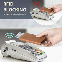 Load image into Gallery viewer, PU Leather Aluminum Case Slim RFID Blocking Wallet ID Credit Card Holder