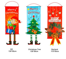 Load image into Gallery viewer, Merry Christmas Ornament Santa Claus Banner Flag Door Window Hanging Xmas Decor