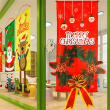 Load image into Gallery viewer, Merry Christmas Ornament Santa Claus Banner Flag Door Window Hanging Xmas Decor