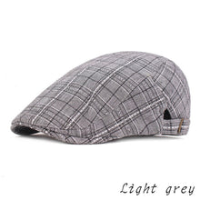 Load image into Gallery viewer, Plaid Newsboy Beret Hat Ivy Flat Cap