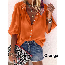 Load image into Gallery viewer, Ladies Deep V-neck Chiffon Blouses