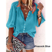 Load image into Gallery viewer, Ladies Deep V-neck Chiffon Blouses