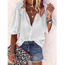 Load image into Gallery viewer, Ladies Deep V-neck Chiffon Blouses