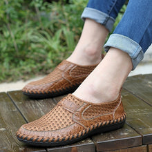 Load image into Gallery viewer, Men's Casual Outdoor Lazy Shoes Breathable Leather Sandals Beach Shoes