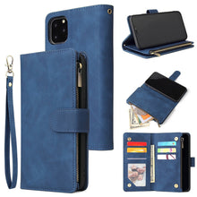 Load image into Gallery viewer, Slim Soft PU Leather Zipper Flip Wallet Multi Card Slots Photo Frame Phone Bag Case