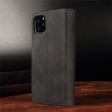 Load image into Gallery viewer, Slim Soft PU Leather Zipper Flip Wallet Multi Card Slots Photo Frame Phone Bag Case