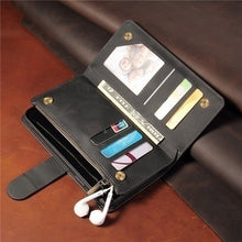 Load image into Gallery viewer, Slim Soft PU Leather Zipper Flip Wallet Multi Card Slots Photo Frame Phone Bag Case