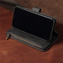 Load image into Gallery viewer, Slim Soft PU Leather Zipper Flip Wallet Multi Card Slots Photo Frame Phone Bag Case