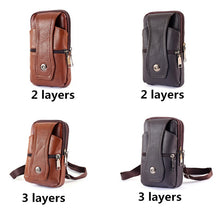 Load image into Gallery viewer, Fashion Men PU Leather Waist Bag, Multifunction Fanny Pack, Large Capacity Belt Bag