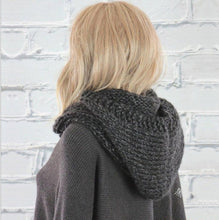 Load image into Gallery viewer, Women's Fashion Hooded Scarf Pure Color Woolen Hat Bib Knitted Scarf