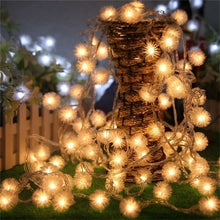 Load image into Gallery viewer, Romantic 6M 40 LEDs Snow Pompon Fairy Dandelion String Lights