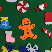 Load image into Gallery viewer, DIY Felt Christmas Tree Set with 29 Pcs Ornaments