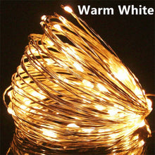 Load image into Gallery viewer, 10M 100 LED Battery Powered LED Copper Wire Fairy String Light Waterproof For Garden Outdoor Party Christmas Decor