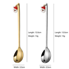 Load image into Gallery viewer, 6Pcs Christmas Coffee Spoons Stainless Steel Tea Scoops Kids Spoon Set